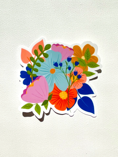 Flower Sticker, Waterproof Laptop Water Bottle High Quality Sticker
