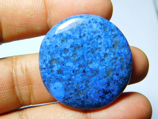 A Rare Quality Dumortierit Quartz Cabochons, Top Quality Loose Gemstone 69Cts. | 34x34mm