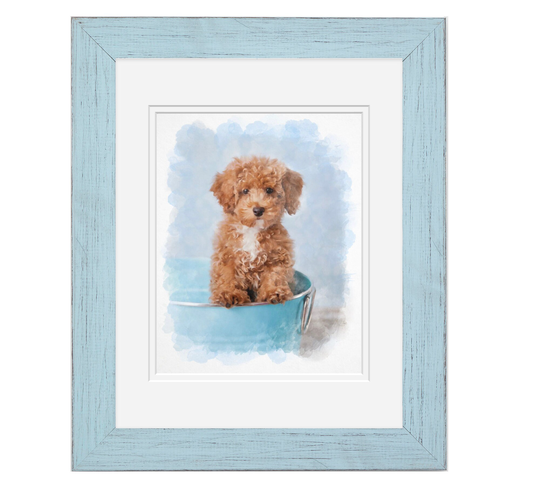 Pet Portrait, Custom Dog Watercolor Painting, Wall Decor, Painting