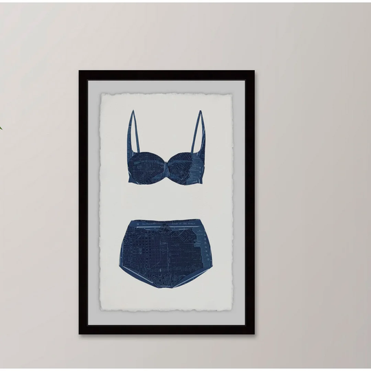 Bikini - Picture Frame Graphic Art Print on Paper