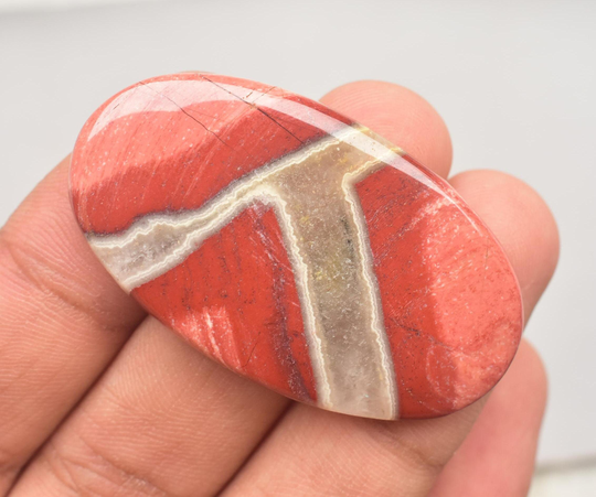 Natural Unique Rainbow Jasper Cabochon Top Grade Gemstone Oval Shape 72.45 Ct. 50x23x5 Mm Loose A - 283