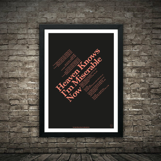 The Smiths Heaven Knows Im Miserable Now Lyrics Poster Print