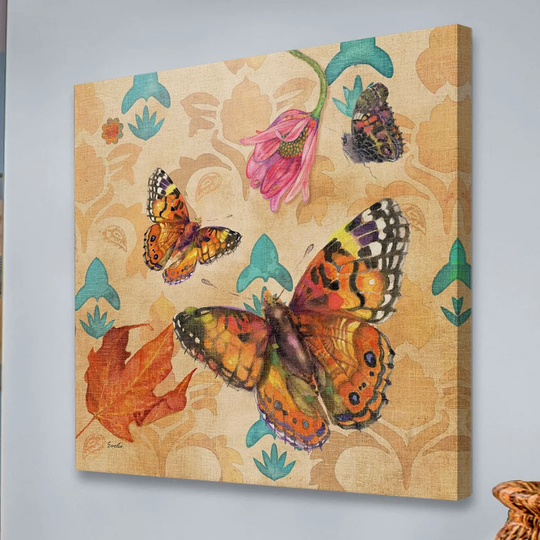 Painted Lady Butterfly by Evelia - Wrapped Canvas Graphic Art Print