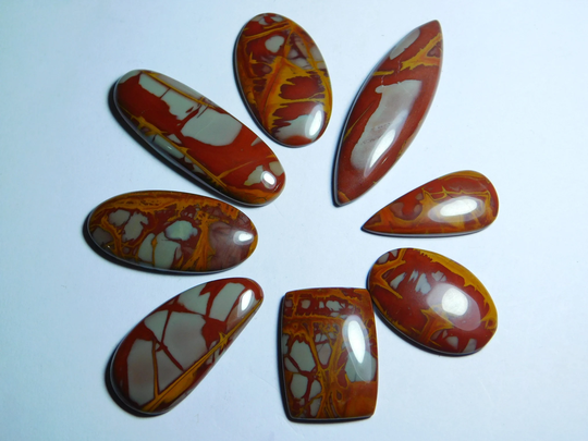 8Pcs. Natural Lot Norina Jasper Cabochon, Loose Stone, Gemstone, Gorgeous Cabochon Excellent Gemstone 100%natural 253Cts