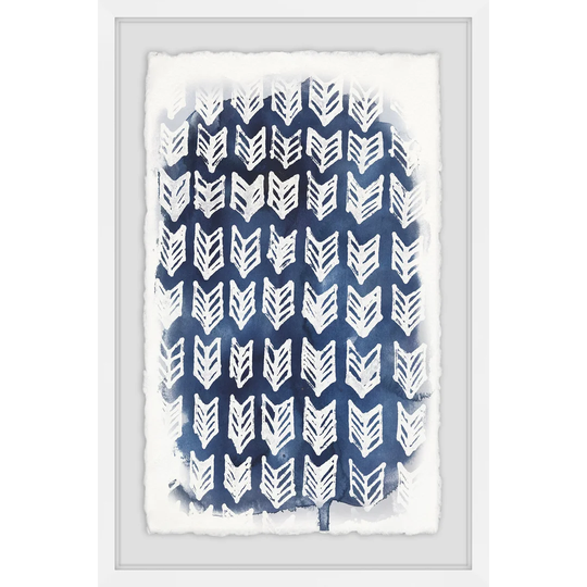 Indigo Batik Vignette IV by Johannes Vermeer - Picture Frame Graphic Art Print on Paper