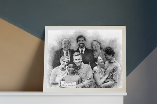 Merged Photos Picture, From Multiple Photo, Combined Family Portrait, Wedding Gift, For Couple, Mom, Parents, Add Loved One
