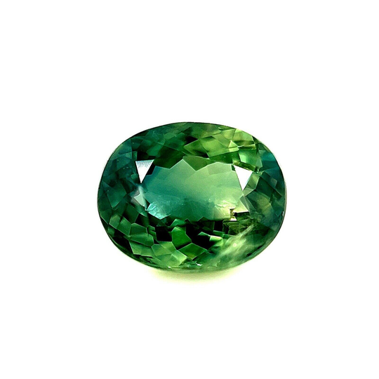 Fine 1.53Ct Australia Vivid Green Sapphire Oval Cut Rare Loose Gem 7x6mm