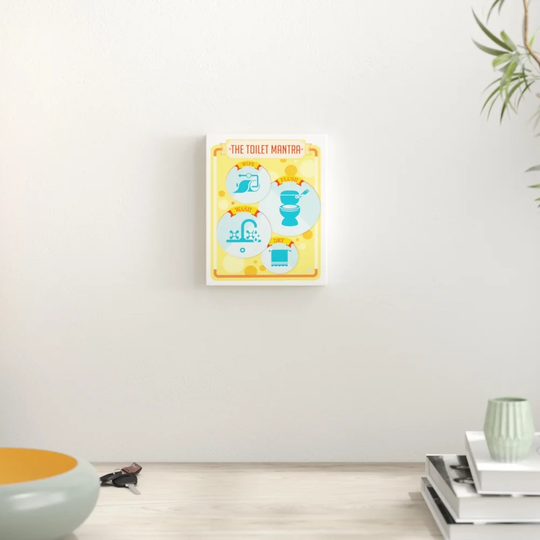 The Toilet Mantra 4 by Patricia Pino - Wrapped Canvas Graphic Art Print