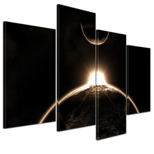 Sunrise 4 Piece Graphic Art on Canvas Set