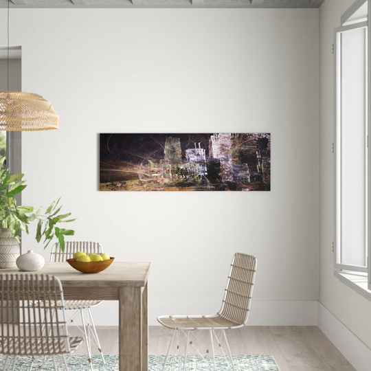 Enigma Panorama Abstract 1468 Graphic Art Print on Canvas