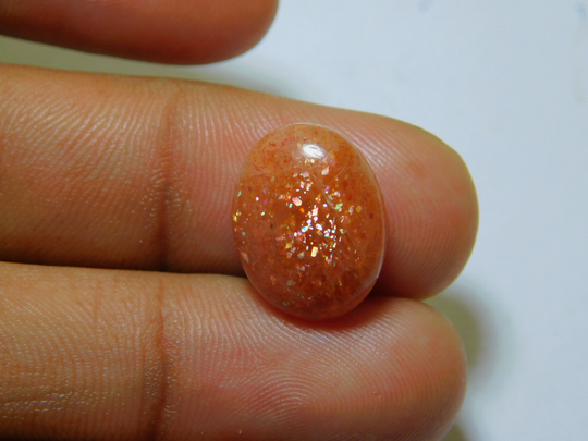 Amazing Natural Orange Sunstone Cabochon, Top Grade Gemstone Loose Gemstone, Semi Precious Jewelry 7 Ct #2219