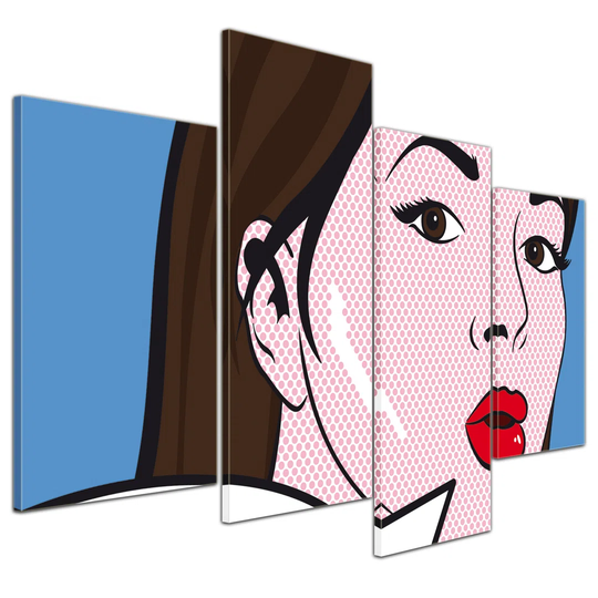 Pop - Oops 4-Piece Graphic Art on Canvas Set