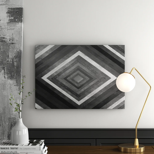 Abstract Squares II Graphic Art Print on Canvas
