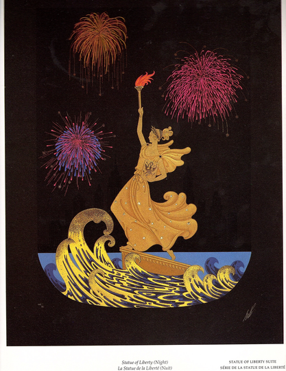 New Erte Graphics Statue Of Liberty | Night