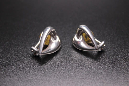 Georg Jensen Earrings By Karim Rashid - A Fantastic Boxed Pair Of Sterling Silver