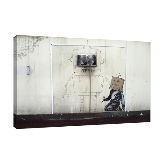 Torquay Robot by Banksy - Wrapped Canvas Graphic Art Print