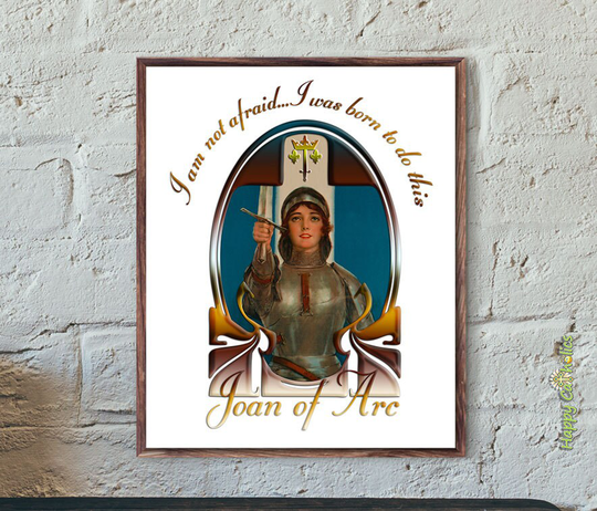 Catholic Art // Joan Of Arc Nouveau 8"x10