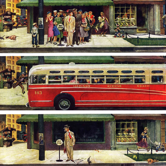 Madison Avenue Coach - Wrapped Canvas Graphic Art Print