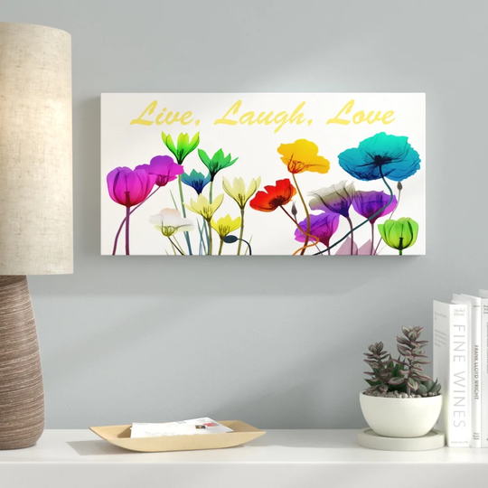Live Laugh Love - Wrapped Canvas Graphic Art Print