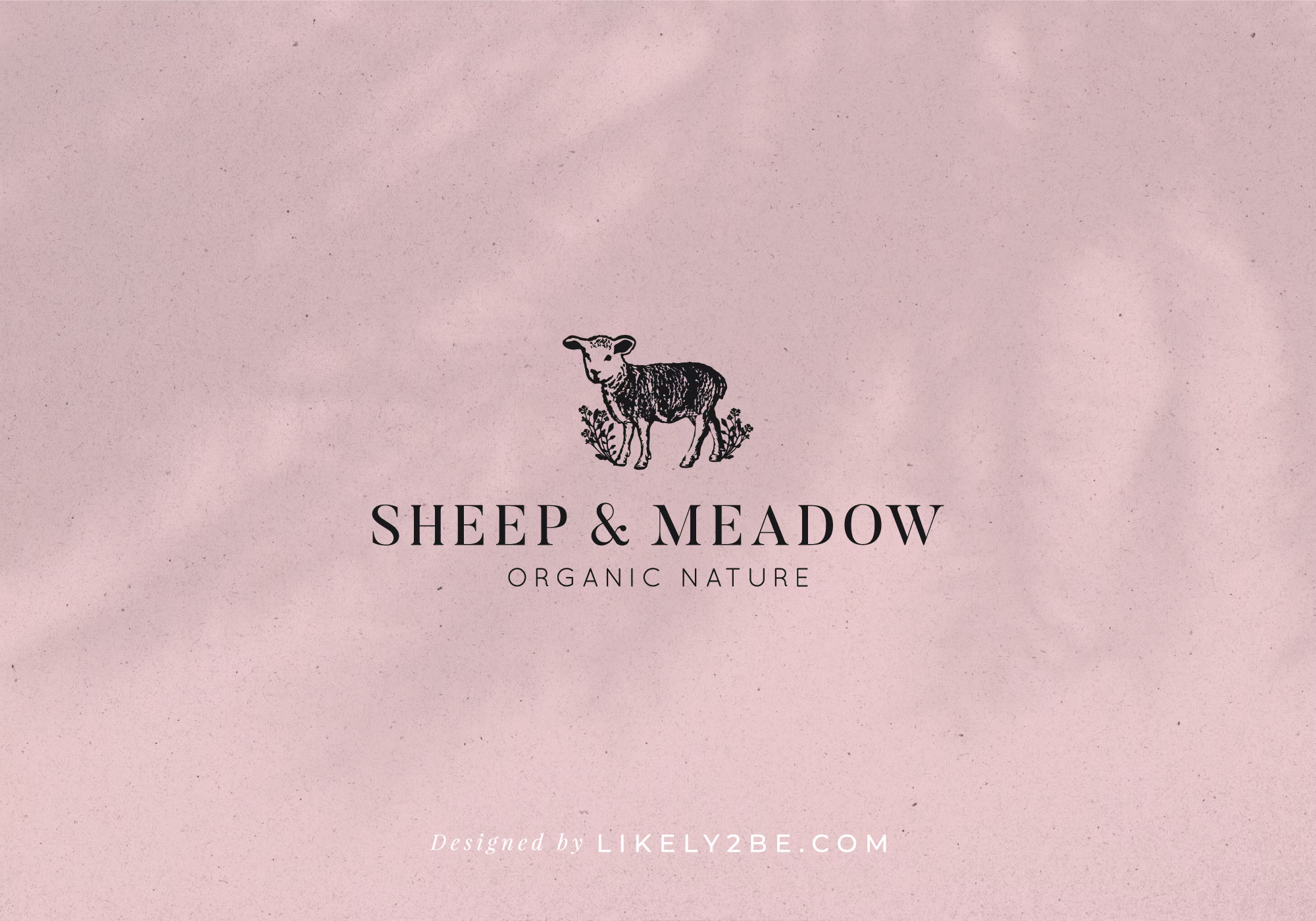 Floral Meadow Sheep Signature Hand Drawn Logo Design For Photography, Boutique Shop, Arts Crafts, Or Other Creative Business