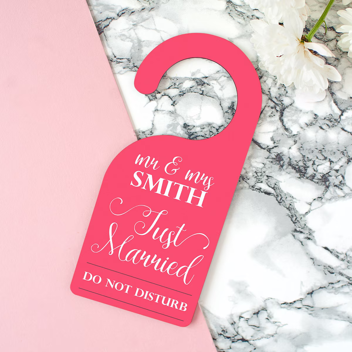 Do Not Disturb Door Sign, Newlyweds Hanger, Personalised Gift For Couple