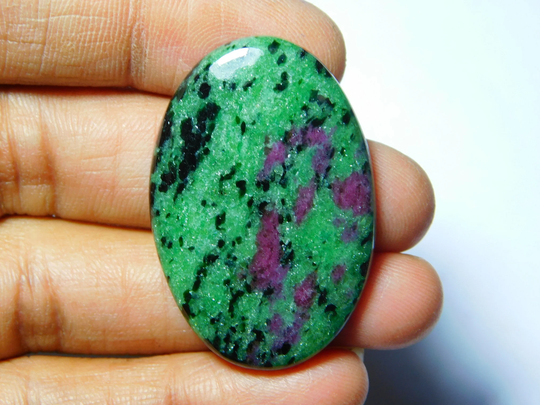 Natural Ruby Zoisite Cabcohons Top Quality Gemstone Handmade Loose Stone 56Cts.(38x25mm