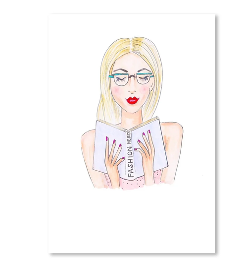 Fashion Nerd by Alison B - Unframed Graphic Art Print on Paper