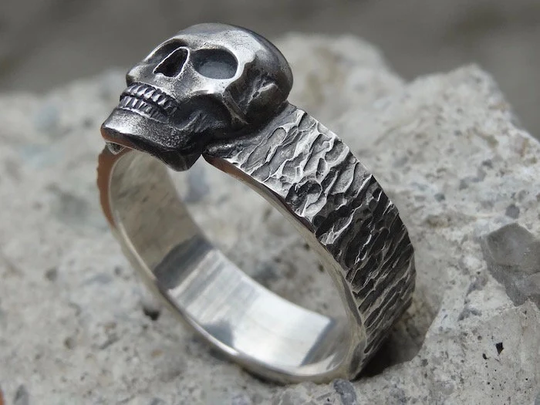 New Skull Ring Sterling Silver 925 Handmade Biker Masonic Freemasonry All Sizes Silverzone77