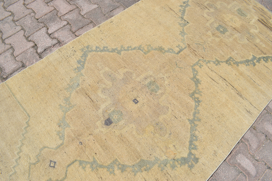 4x7 Turkish Rug, Vintage Rug, Hand Knotted Wool Rug, Turkish Oushak Rug, Turkey Rug, Special Color Rugs, 4x7 Area Rug, Oushak Rugs, 4'0x7'5 Ft, 6125