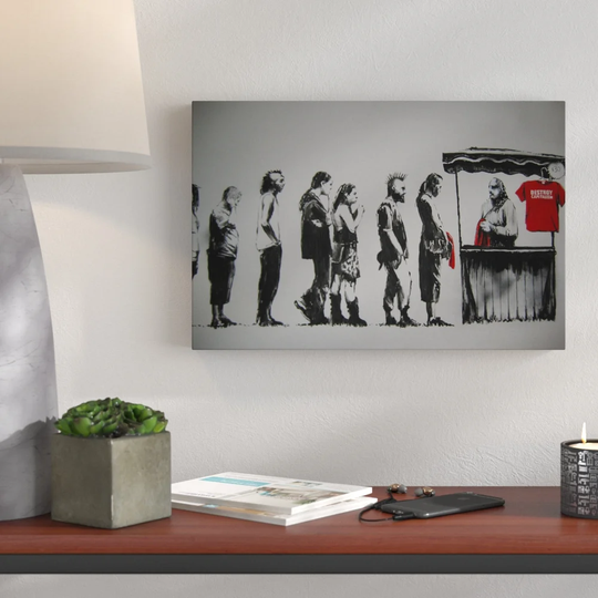 Destroy Capitalism by Banksy - Wrapped Canvas Graphic Art Print