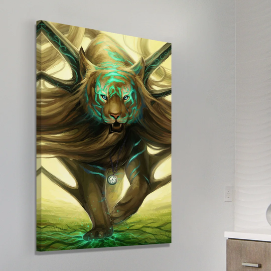 Godly Tigers I by Jonas Jödicke - Wrapped Canvas Graphic Art Print