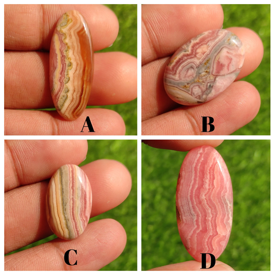 Aaa Grade Rhodochrosite Cabs, Cabochon For Handmade Wire Wrapped Pendant Necklace Jewelry, Mix Shape, Pink Cabochon, Loose Jewelry