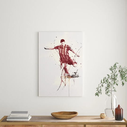 Enigma Lionel Messi FC Barcelona Graphic Art Print on Canvas