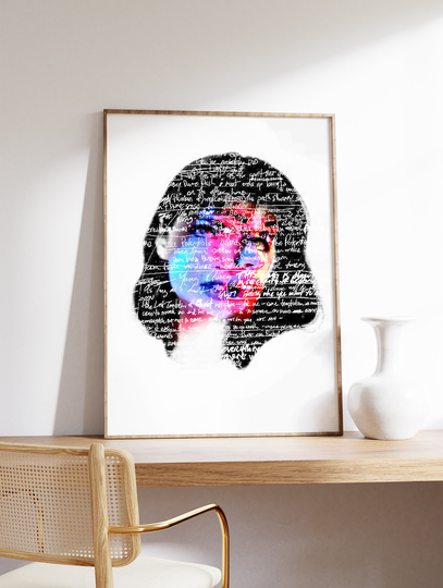 Female Face Abstract Pop Art Print, Contemporary Surrealist Body Poster, Art, Photographic Wall Modern Decor, A1/A2/A3/A4
