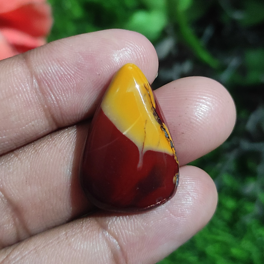 Mookaite Jasper Gemstone, 29x20 Mm Pear Cab, 28 Ct Flal Back Gemstone Cabochon For Jewelry, Pendant Bracelet Stabilising Stone Craft