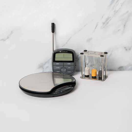 Electronic Kitchen Scale with 2-in-1 Timer and Thermometer