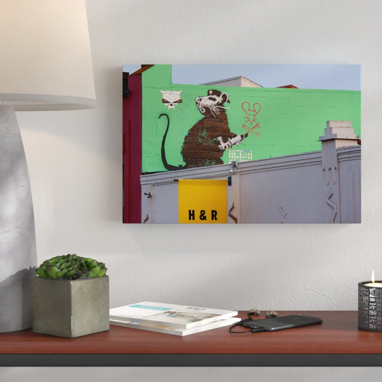 Soviet Rat by Banksy - Wrapped Canvas Graphic Art Print