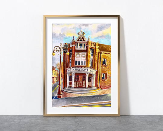 Leeds England, Hyde Park Picture House, Cinema Art, Brudenell Road, Yorkshire, Art Print, Poster, Painting, A3, A4, A2