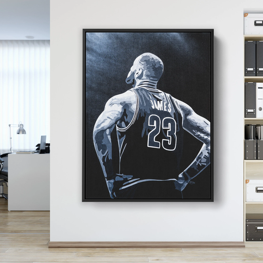 Lebron James Print, Art, King James, Large Wall Sports Home Decor, Framed Canvas Art