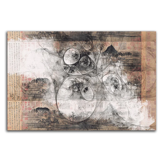Enigma Abstract 500 Graphic Art Print on Canvas