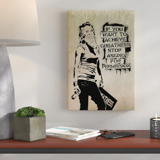Greatness II by Banksy - Wrapped Canvas Graphic Art Print