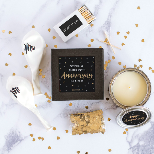 Anniversary Celebration Box, Personalised Gift For Couples