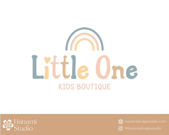 Kids Boutique Premade Logo Design | Modern Aesthetic Fun Brand Colorful Etsy