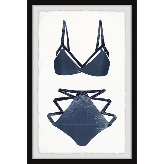 Tangled Bikini - Picture Frame Graphic Art Print on Paper