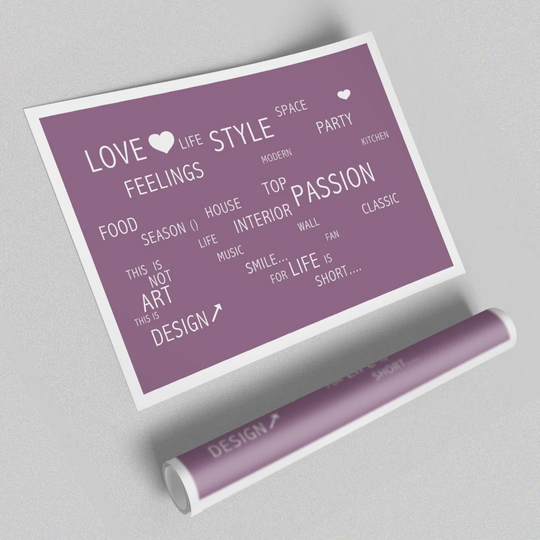 Love Life Dusty - Graphic Art Print on Paper