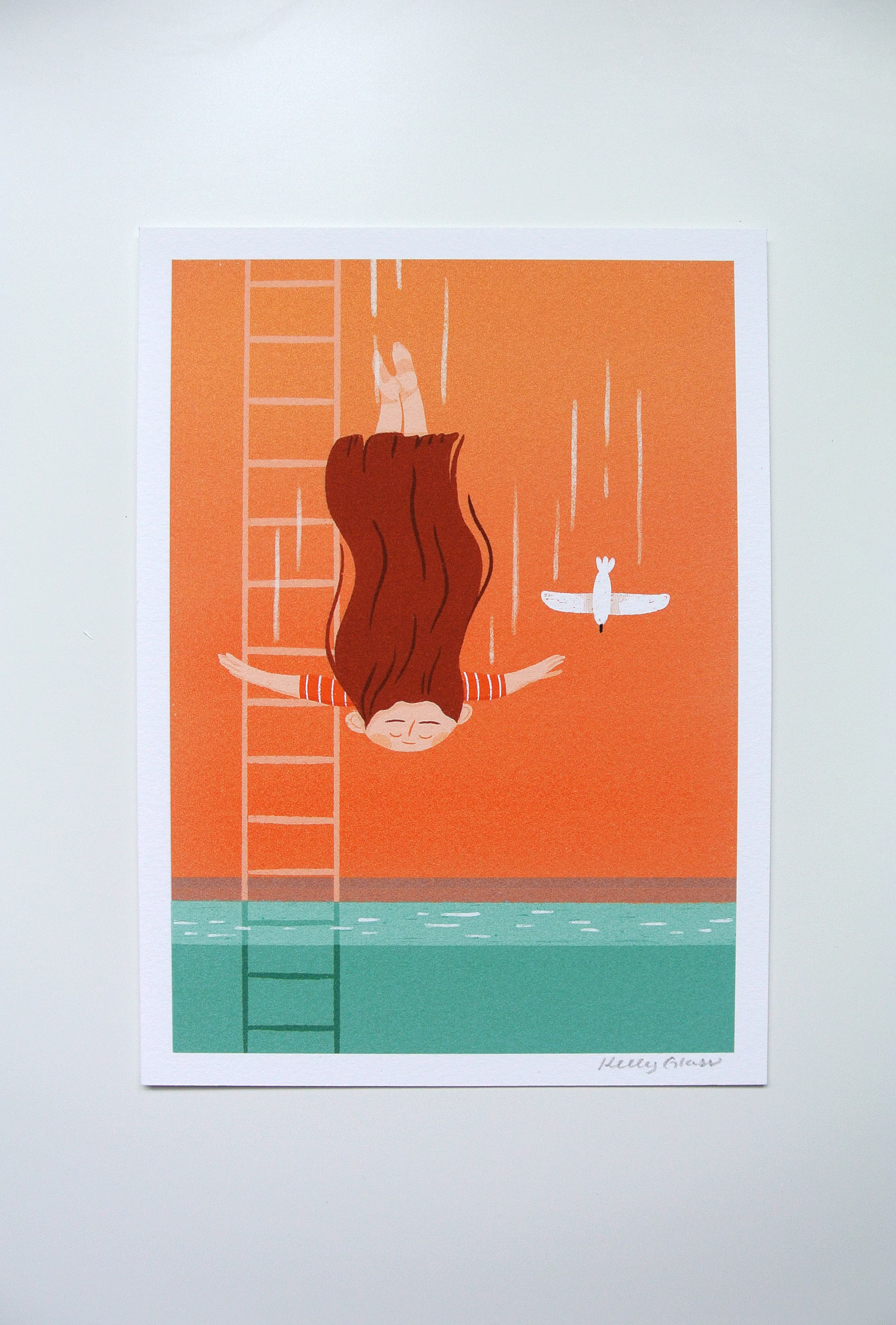 High Dive - Orange A5 Print