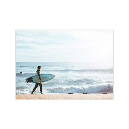 Pray For Surf By Gal Design - Single Piece Graphic Art on Paper