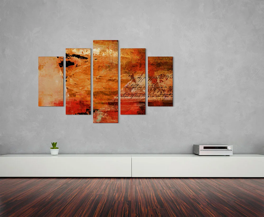 Abstract No. 758 Graphic Art Print Multi-Piece Image on Canvas