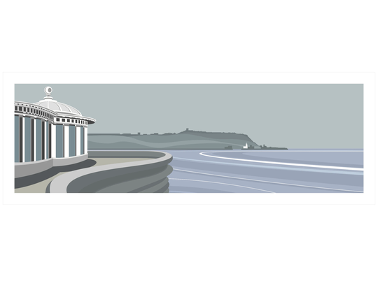 Panoramic - Scarborough Spa Yorkshire, Coast, Landscape Print, Fine Art, Wall Limited Edition Signed Print By Ian Mitchell