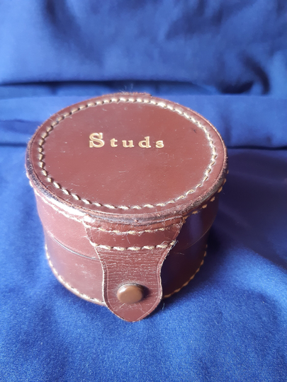Leather Studs Box, Large & Links, Jewelry Storage, Jewlery Hipster, Dandy, Vintage Gift, Grooming
